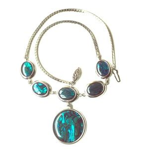 Silver and Blue Necklace